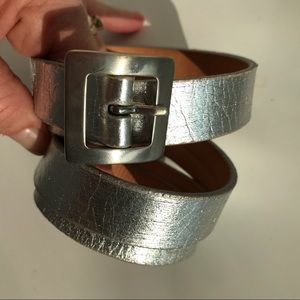 ⚡️NYE SALE⚡️ Brave Skinny Silver Metallic Belt